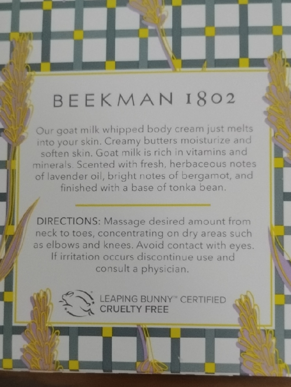 Beekman 1802 Lavender Whipped Body Cream - 8 OZ - Picture 3 of 4